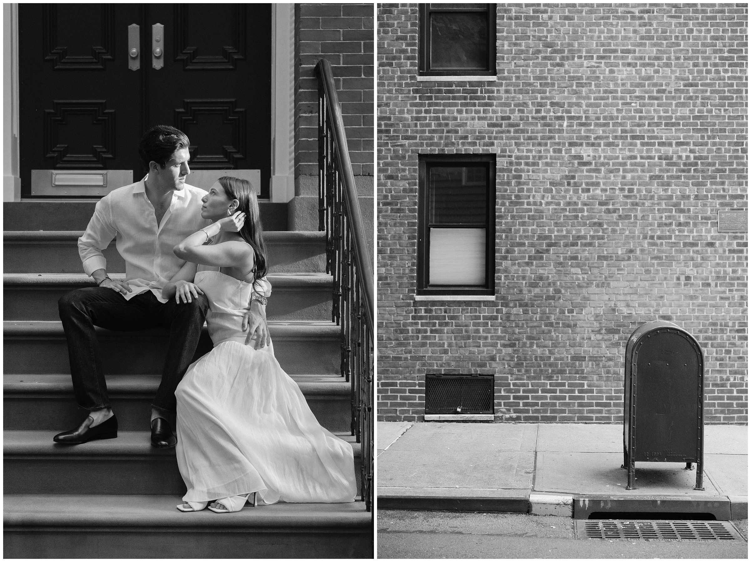 an engagement session in the West Village with a stylish couple