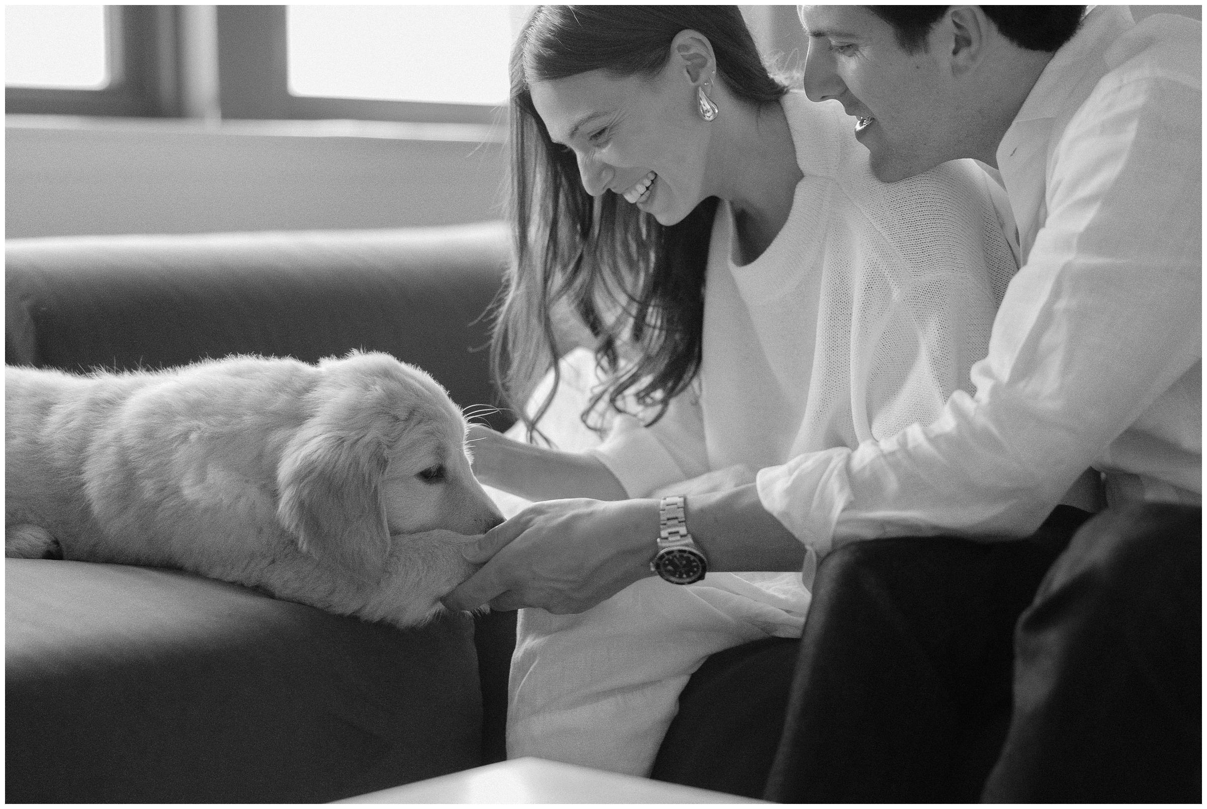 an engagement session in the West Village with a stylish couple