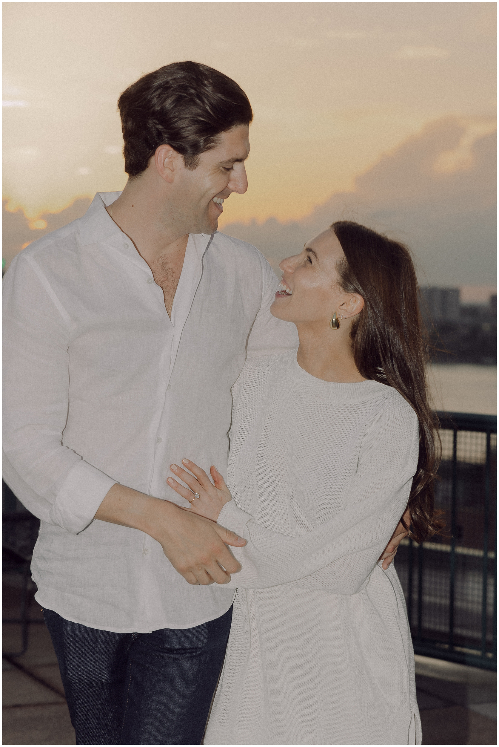 an engagement session in the West Village with a stylish couple