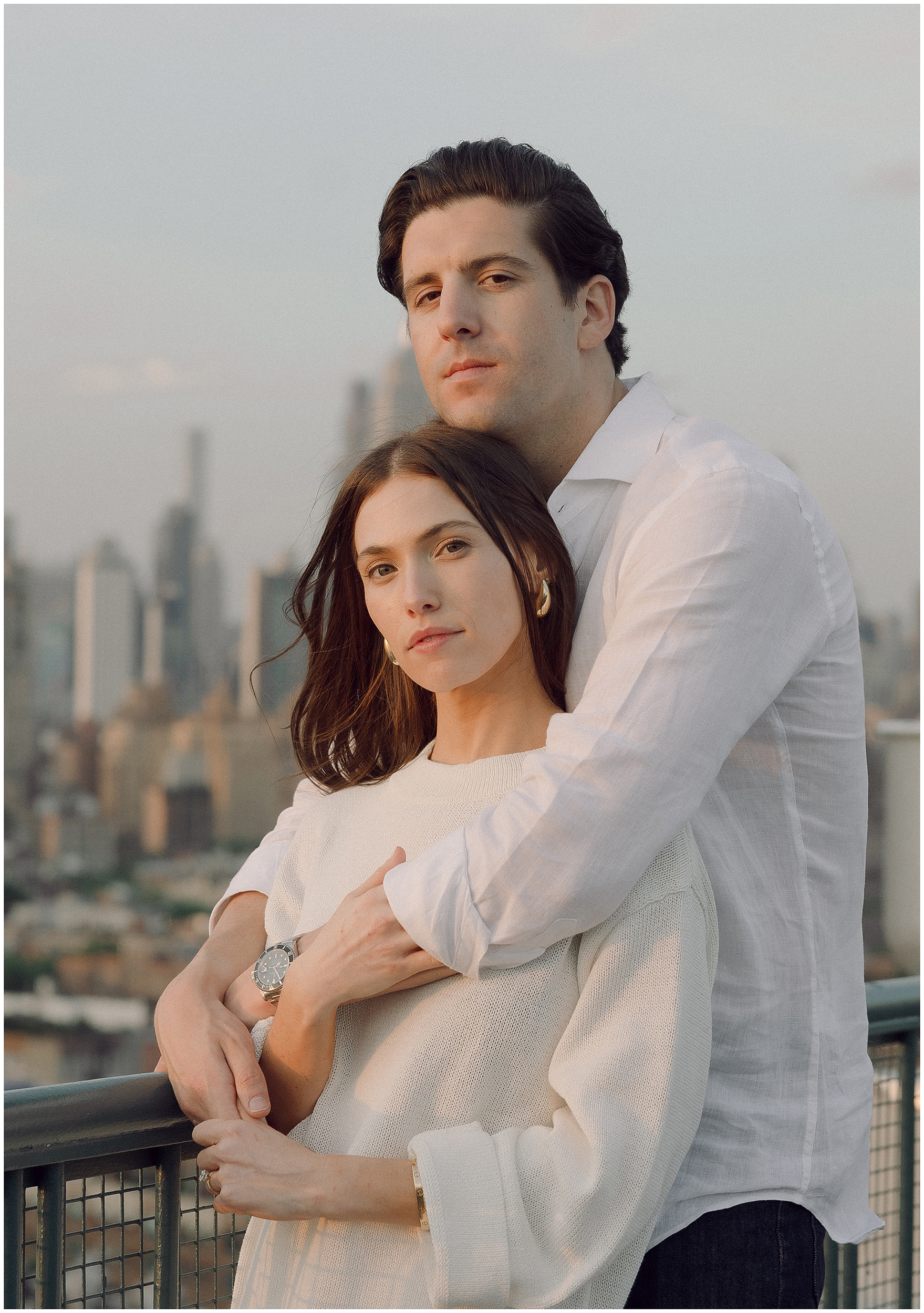 an engagement session in the West Village with a stylish couple